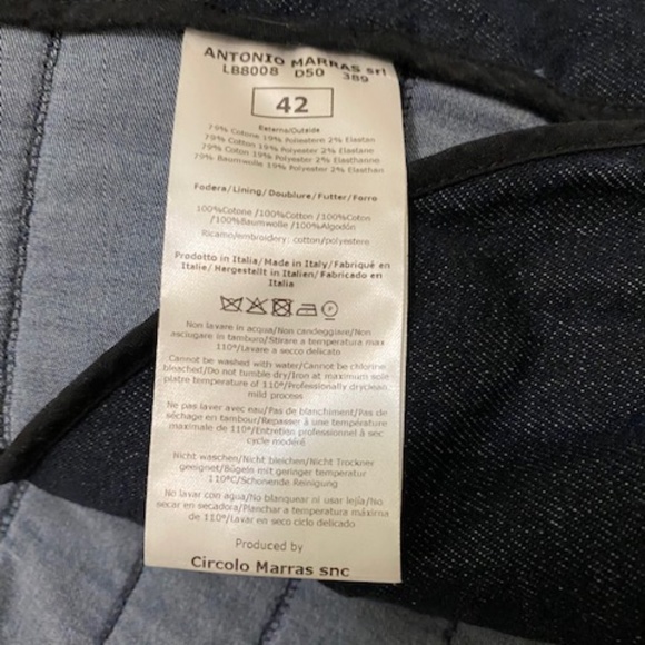 Antonio Marras Short Quilted Embroidered Denim Jacket Sz US 6 - Picture 8 of 10